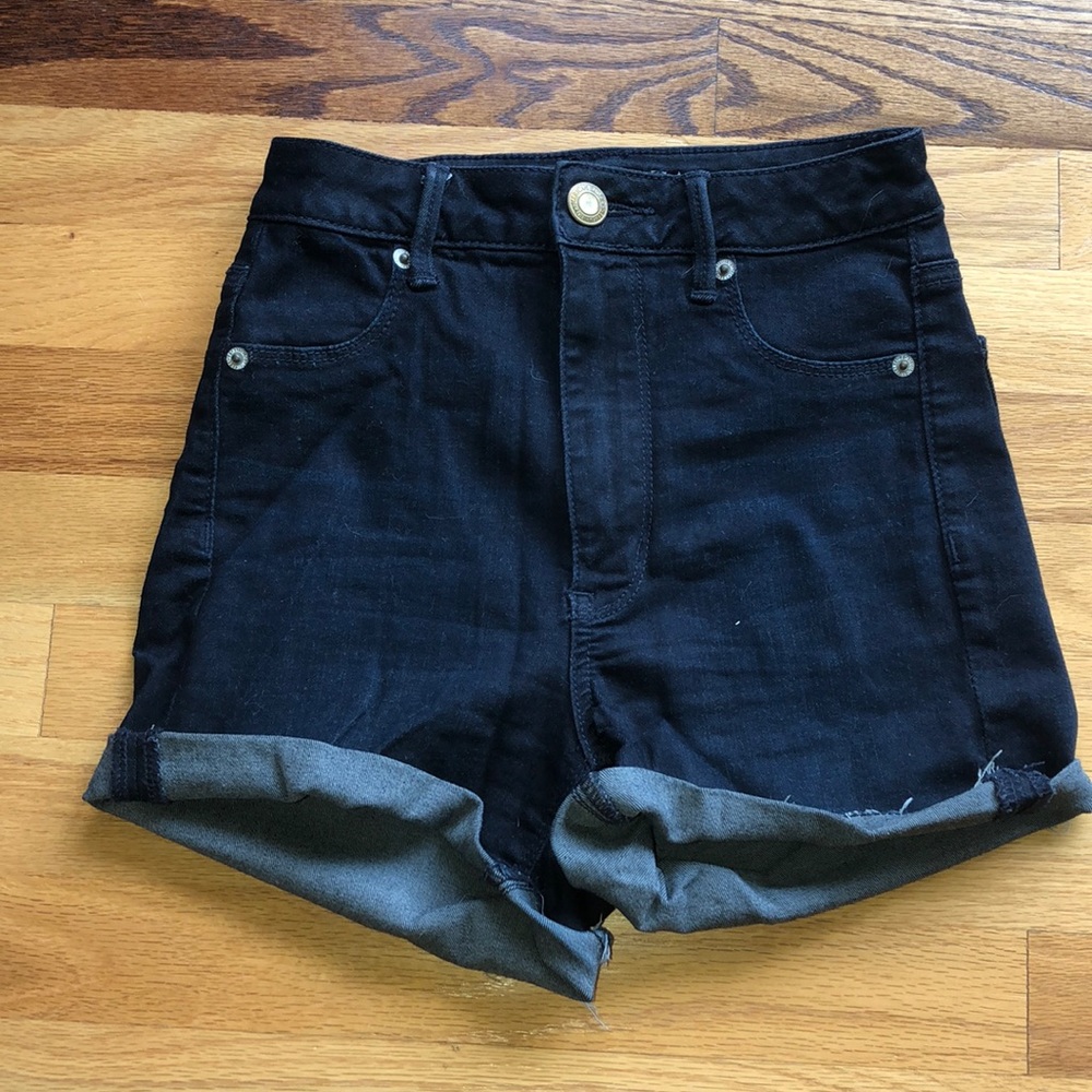 Super high waisted jean shorts